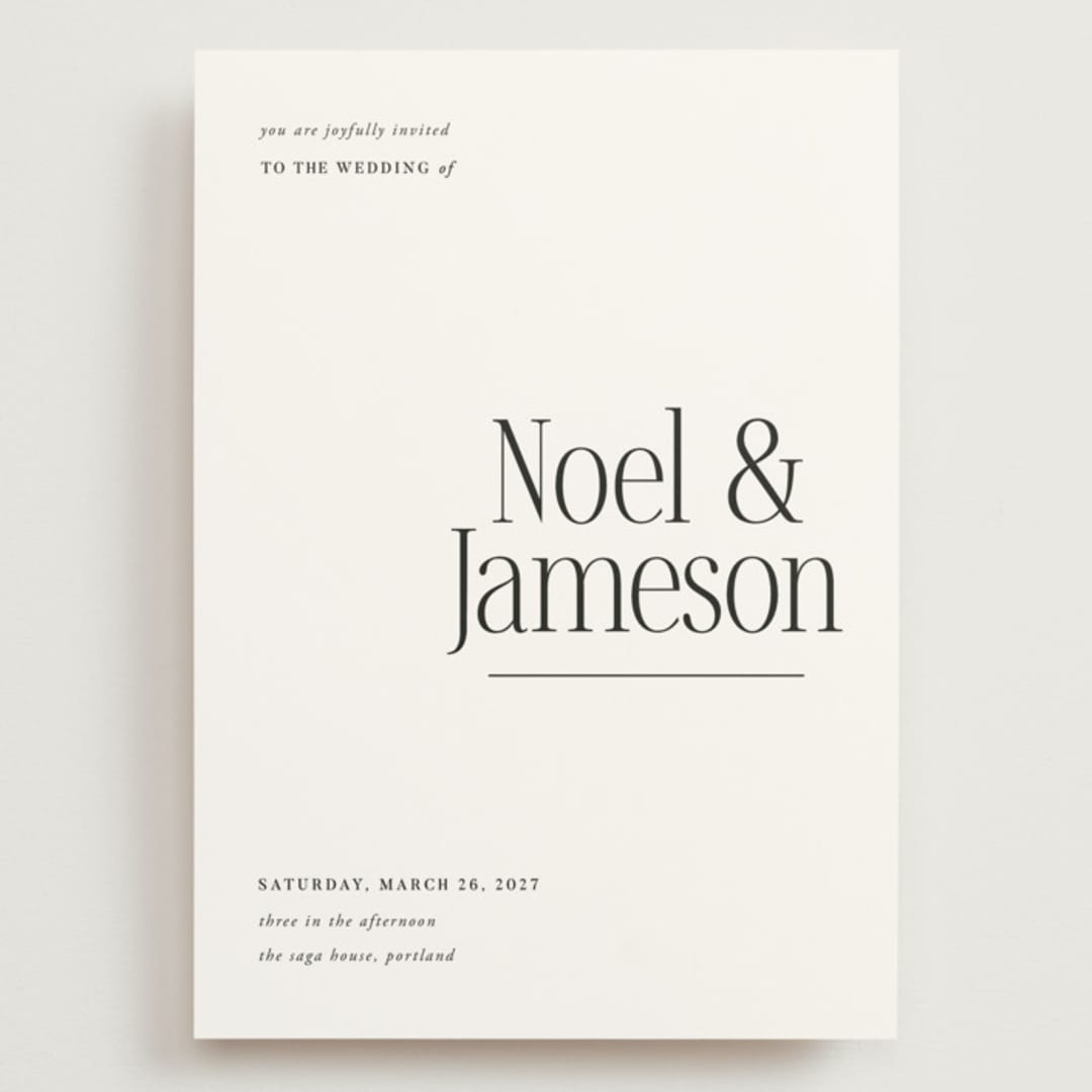 "Modern Space" - Wedding Invitations in Cloud by Ashlee Townsend - Front