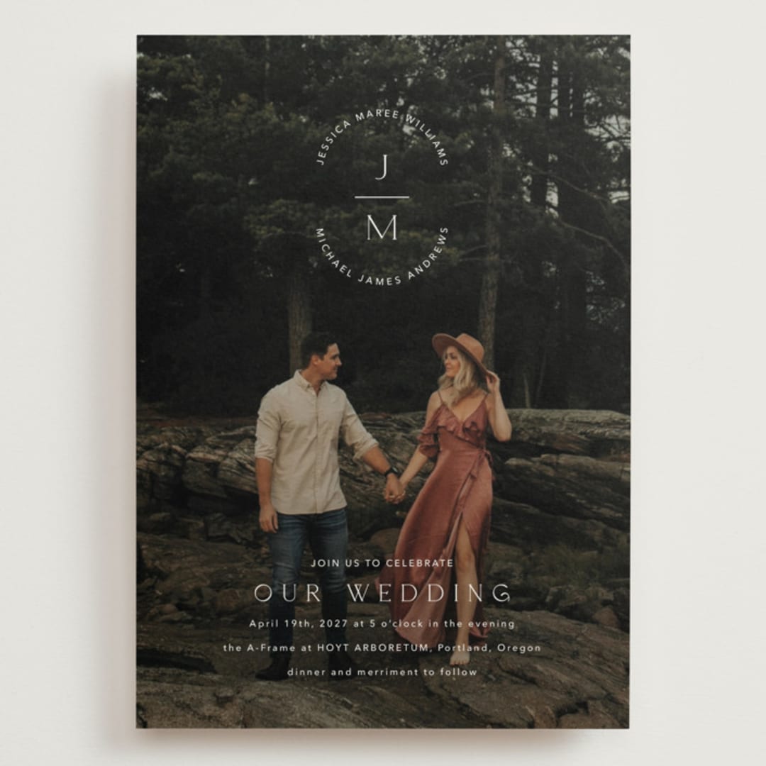 "Picture Perfect" - Wedding Invitations in Opal by Jennifer Postorino - Front