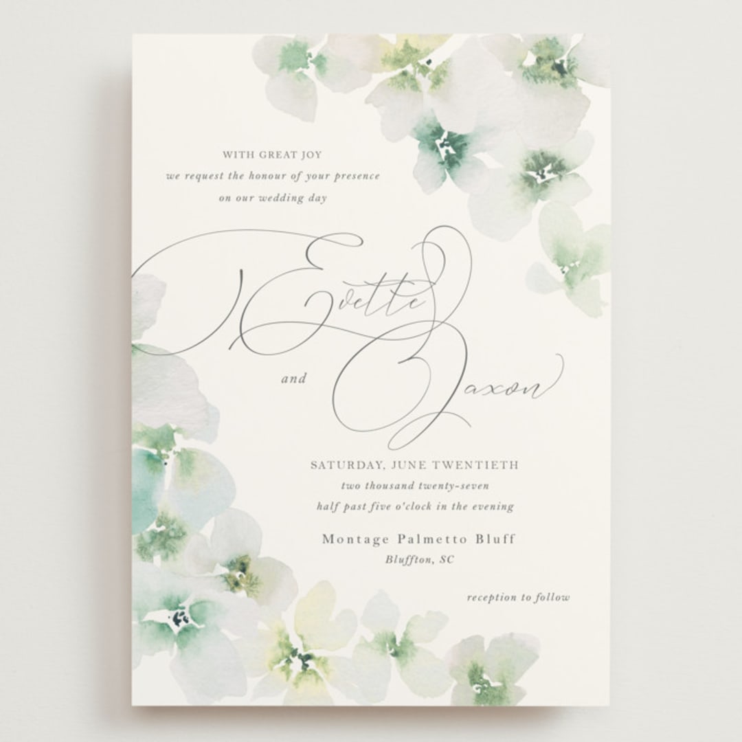 "Whispered" - Wedding Invitations in Springtime by Design Lotus - Front