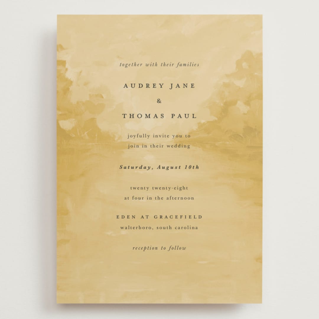 "Silhouette" - Wedding Invitations in Sunrise by Lindsay Megahed - Front