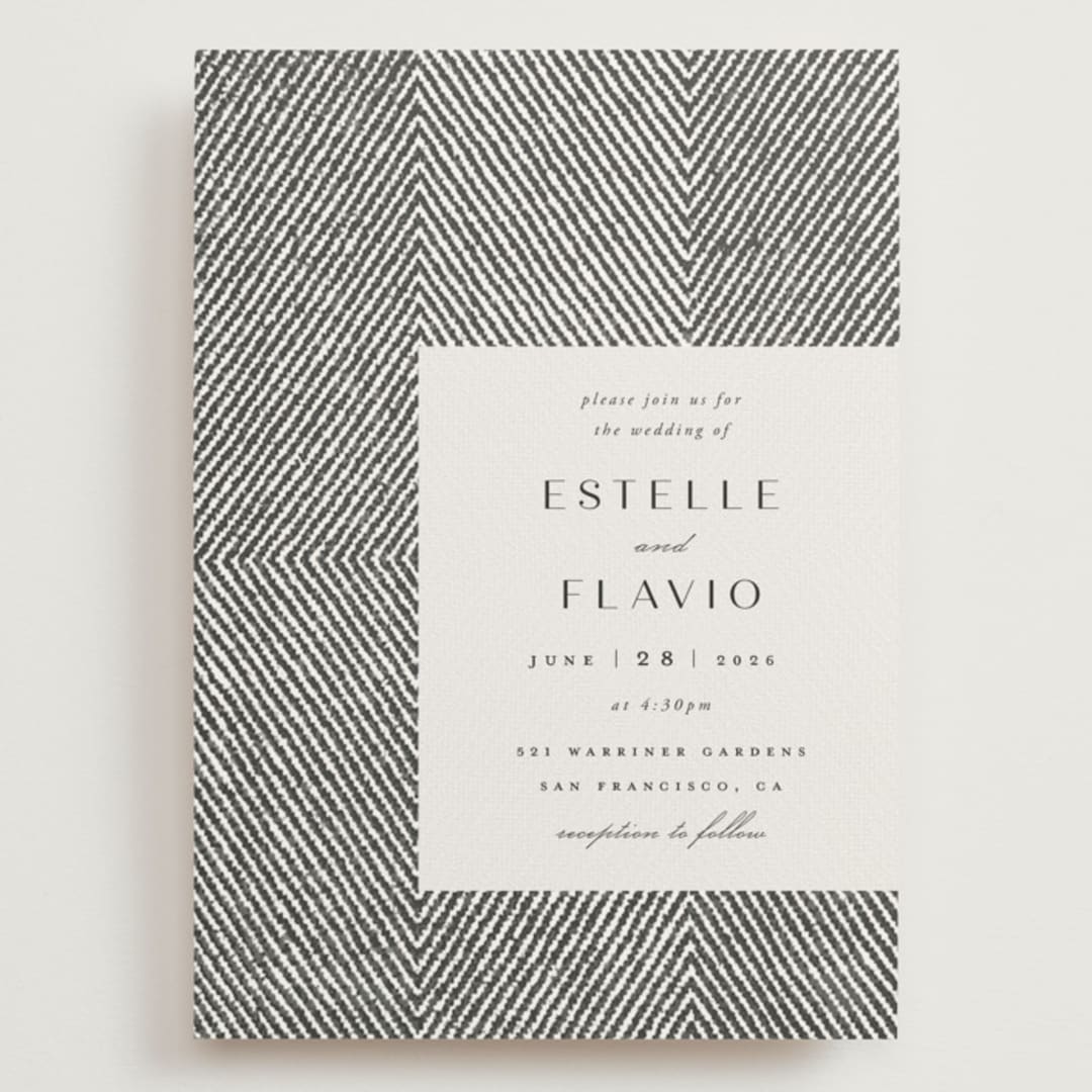 "Elegant Ethno" - Wedding Invitations in Noir by FRANI - Front