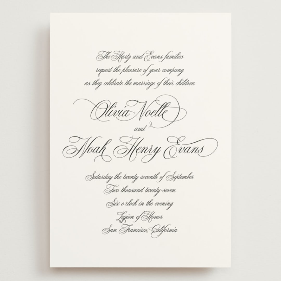 "legacy" - Wedding Invitations in Pure by Design Lotus - Front