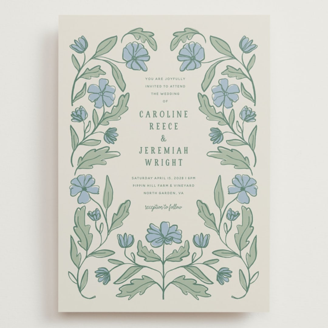 "Botanical" - Wedding Invitations in Garden by Kelly Watkins - Front
