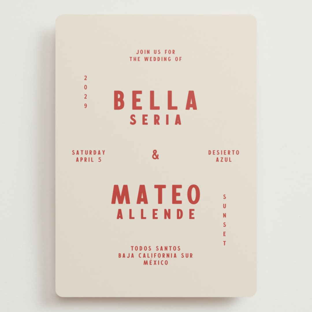 "Coyota" - Wedding Invitations in Sierra by Ani Somi - Front