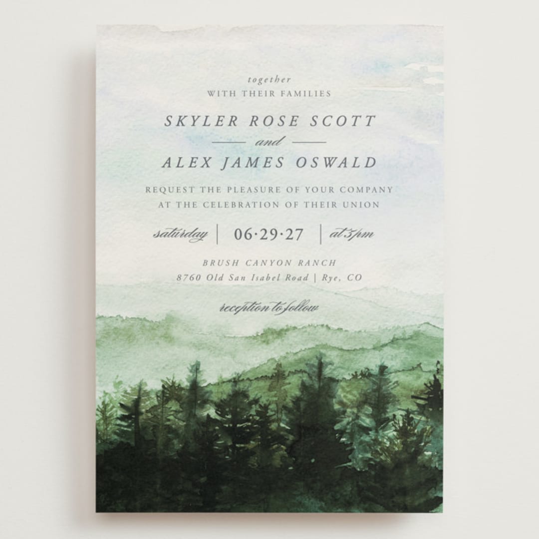 "mountain wedding" - Wedding Invitations in Summer by Anastasia Makarova - Front