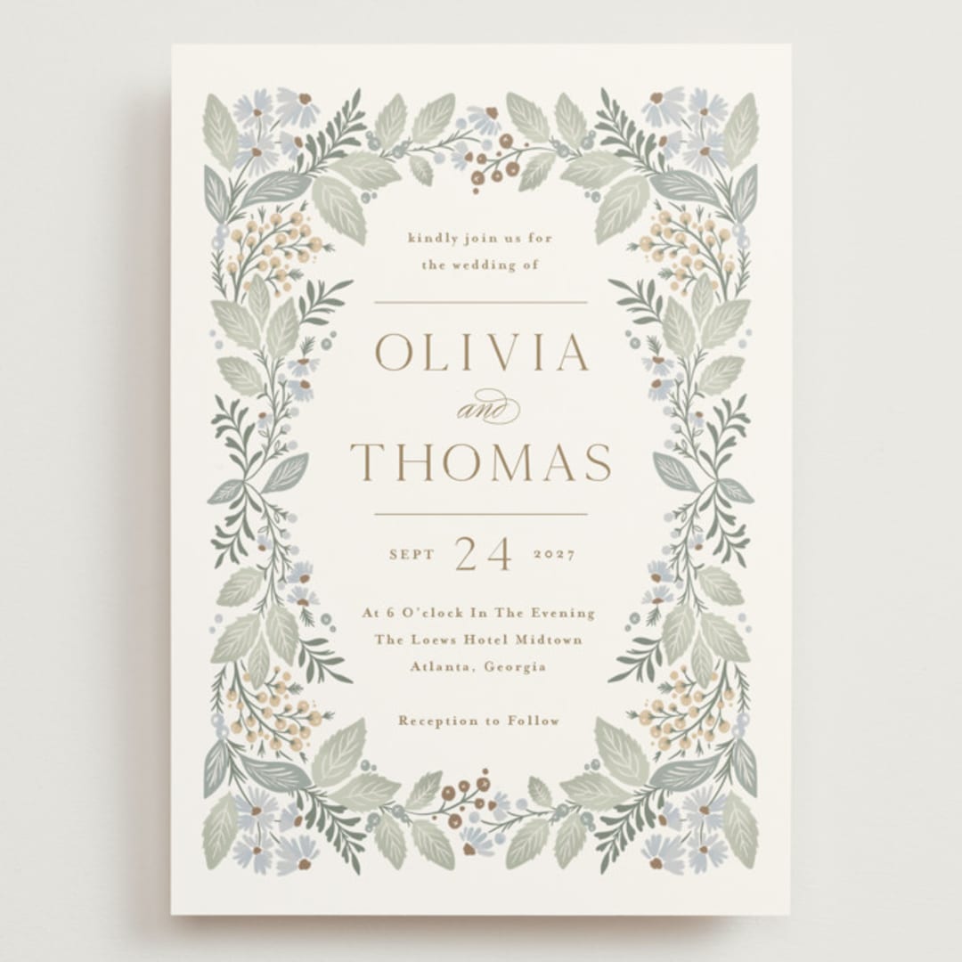 "Wild Flora" - Wedding Invitations in Meadow by Kristen Smith - Front