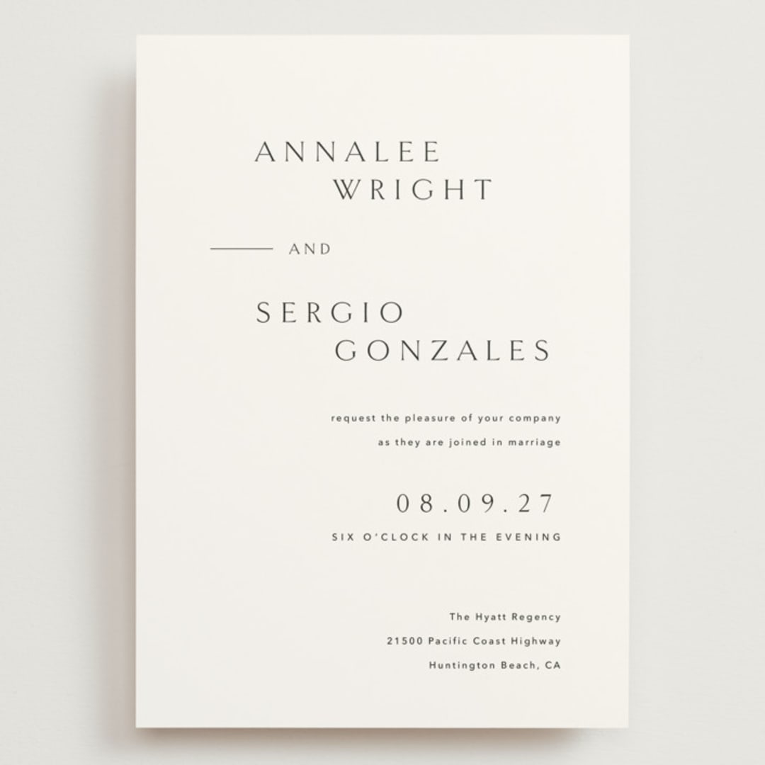 "Rhythmic" - Wedding Invitations in Simply White by Jennifer Postorino - Front