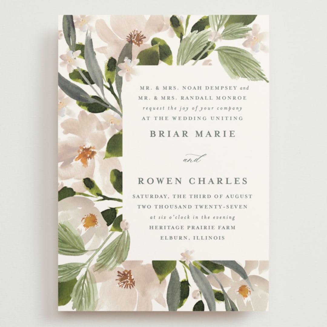 "petal toss" - Wedding Invitations in Cream by Angela Marzuki - Front