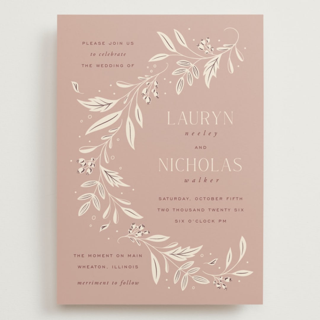 "Moment" - Wedding Invitations in Rose by Erin German - Front