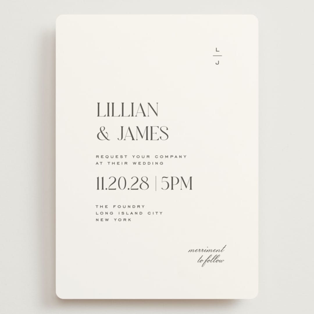 "Clarity" - Wedding Invitations in Diamond by Heather Cairl - Front