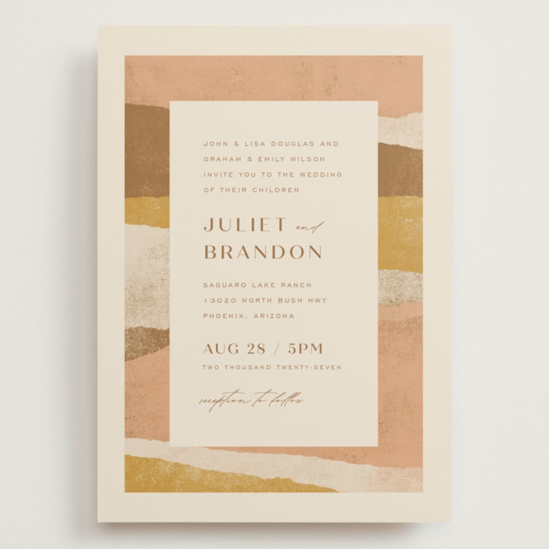"Rustic Union" - Wedding Invitations in Sunset by Michelle Taylor - Front