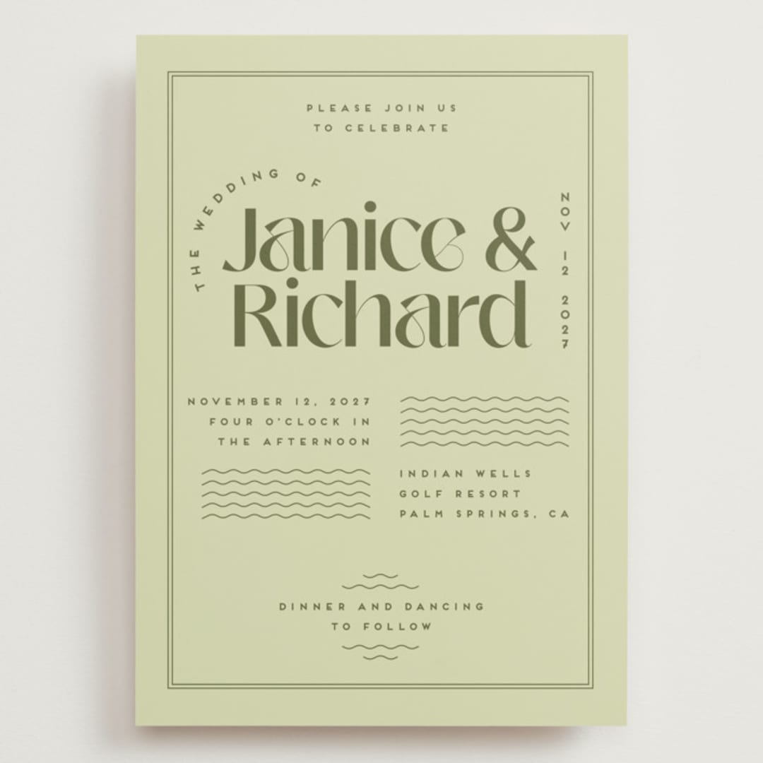 "News!" - Wedding Invitations in Kiwi by Claudia Orengo - Front