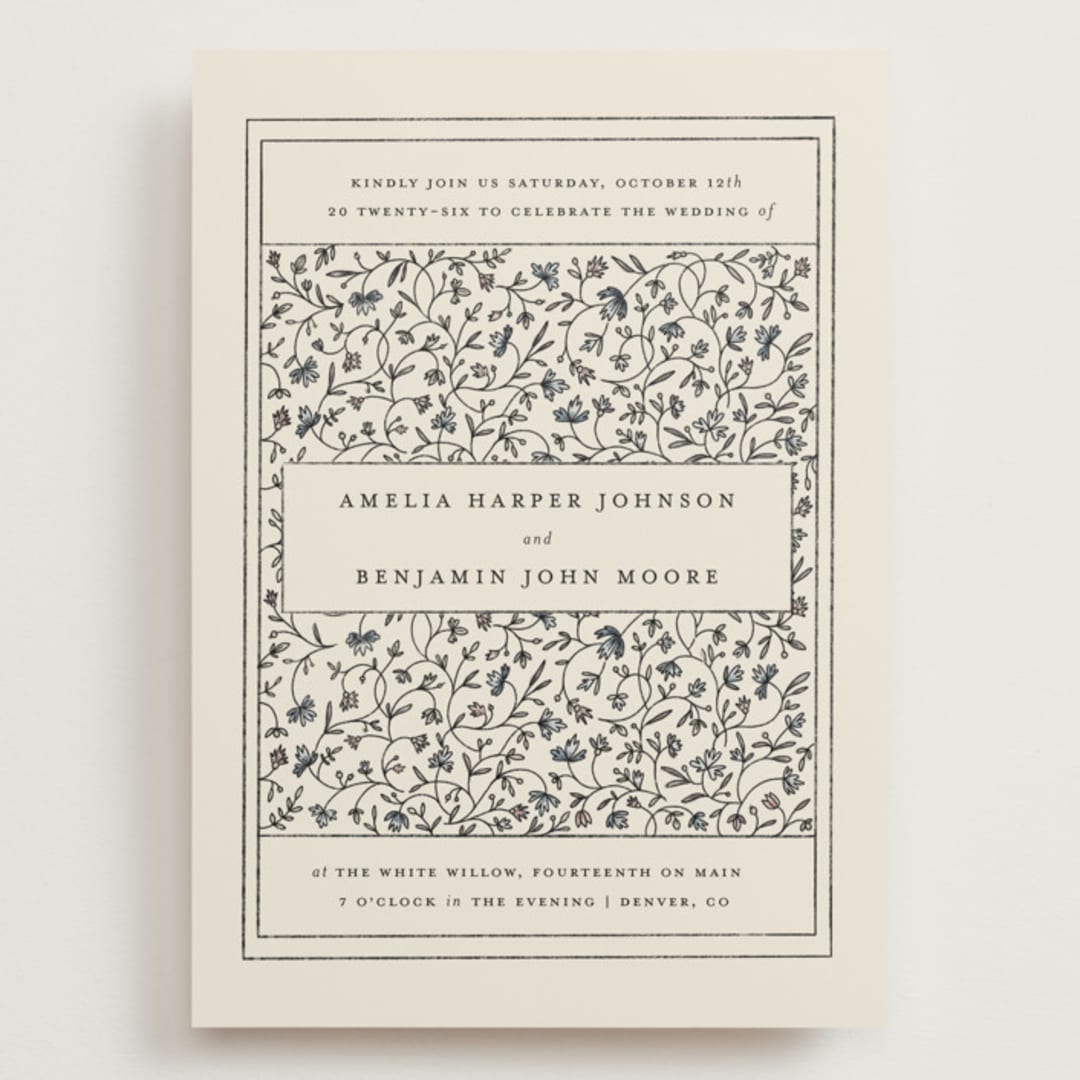 "Hansen" - Wedding Invitations in Almond by Stephanie Hawkes - Front