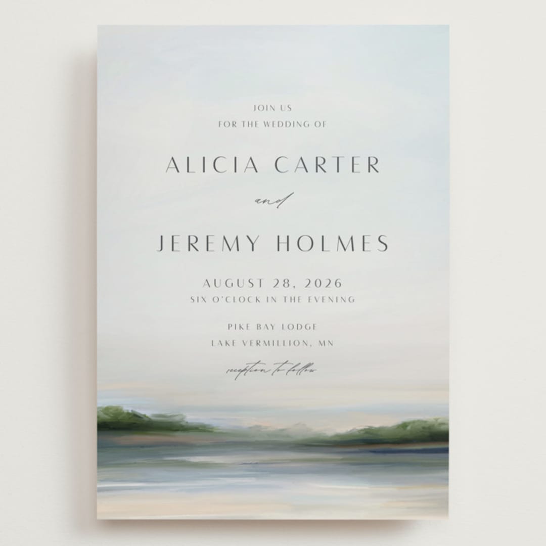 "Calm Water" - Wedding Invitations in Sky by Nicole Walsh - Front