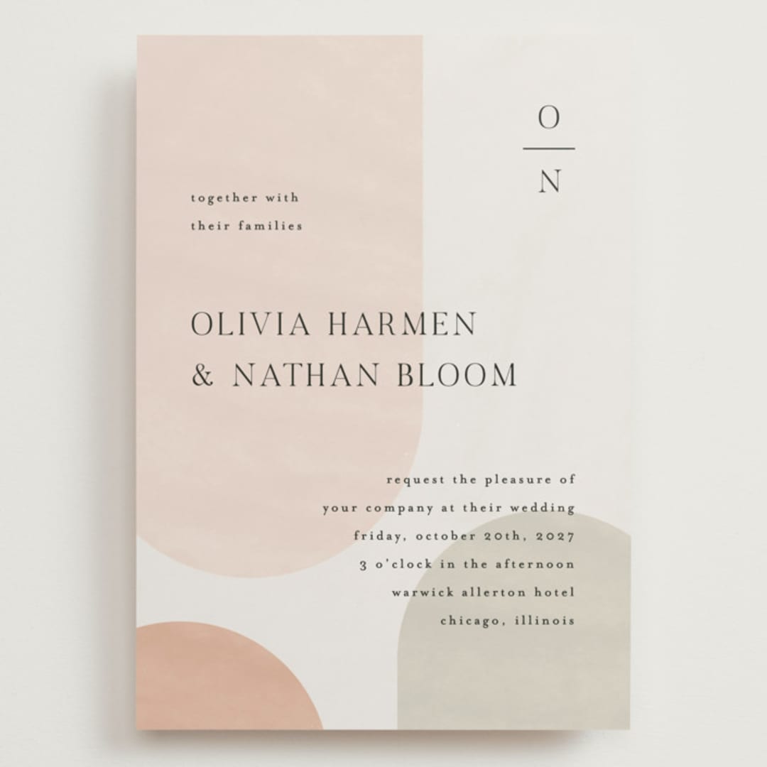 "Curves" - Wedding Invitations in Cafe by Pixel and Hank - Front