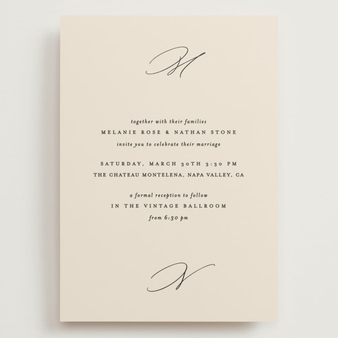 "Infinite" - Wedding Invitations in Ivory by Angela Thompson - Front