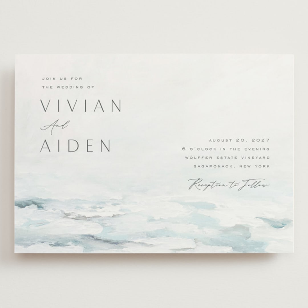 "At Sea" - Wedding Invitations in Sky by Nicoletta Savod - Front