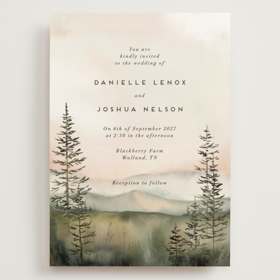 "Every Single Dawn With You" - Wedding Invitations in Forest by Petra Kern - Front