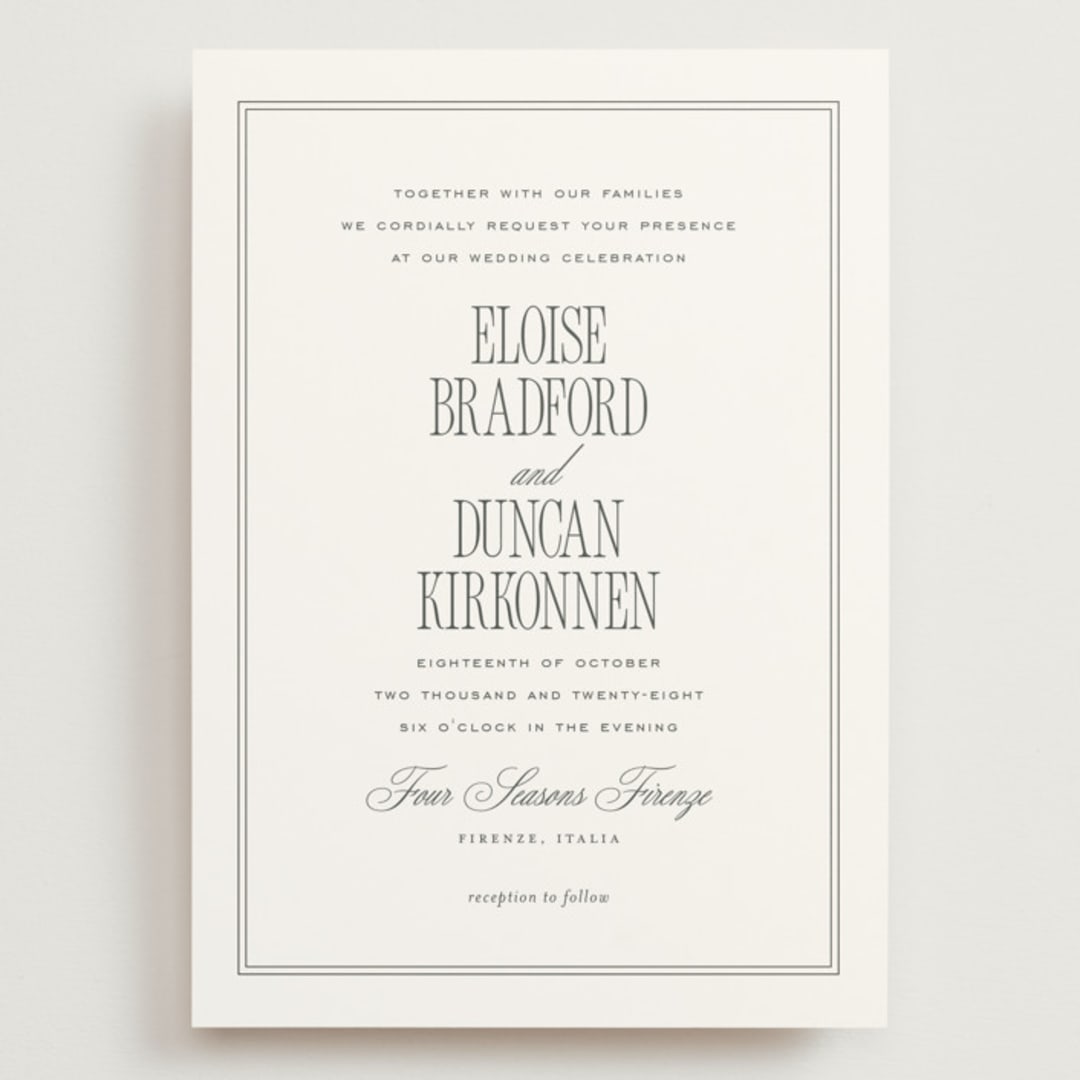 "ris al’amande" - Wedding Invitations in Sugar by chocomocacino - Front