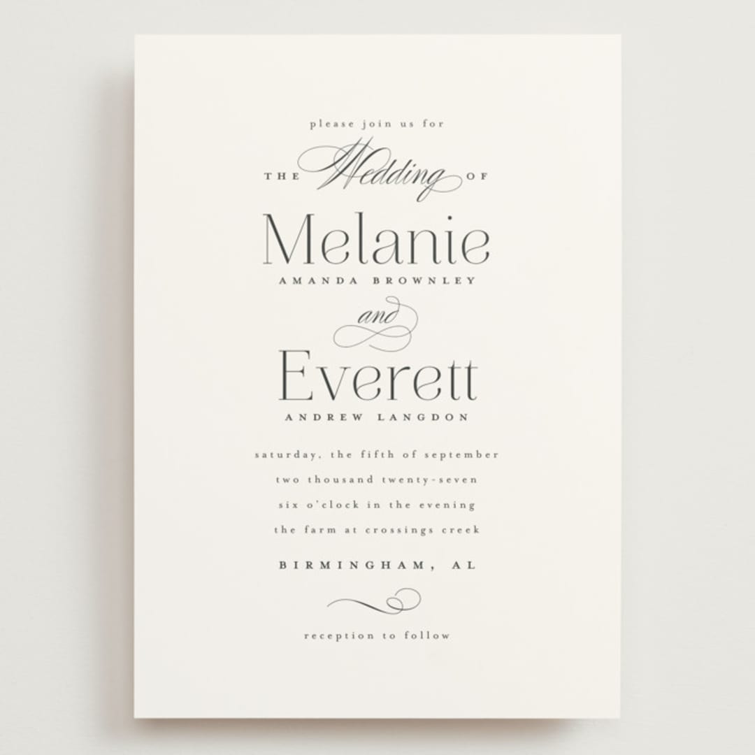 "Pearl" - Wedding Invitations in Chantilly by Jessica Williams - Front