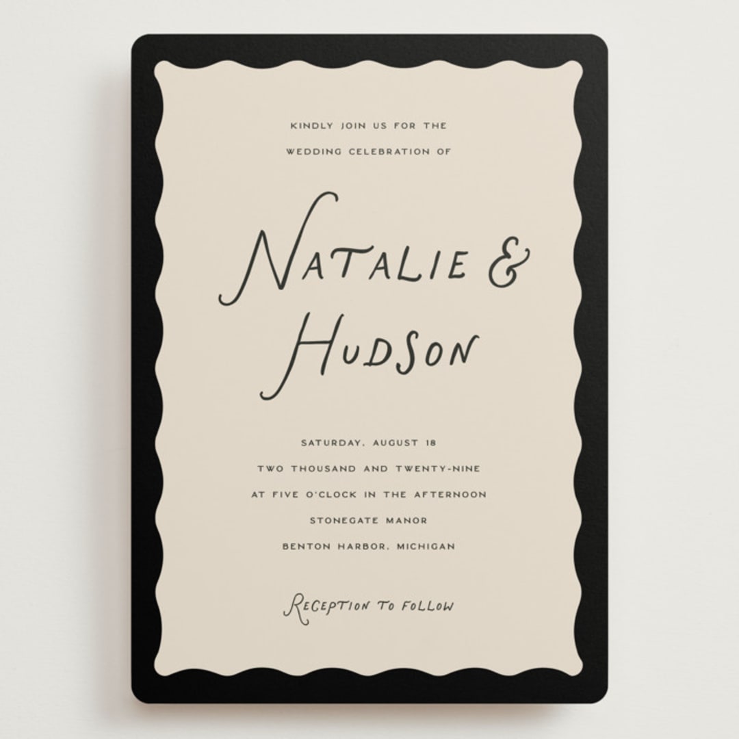 "Lovers" - Wedding Invitations in Shadow by Pixel and Hank - Front