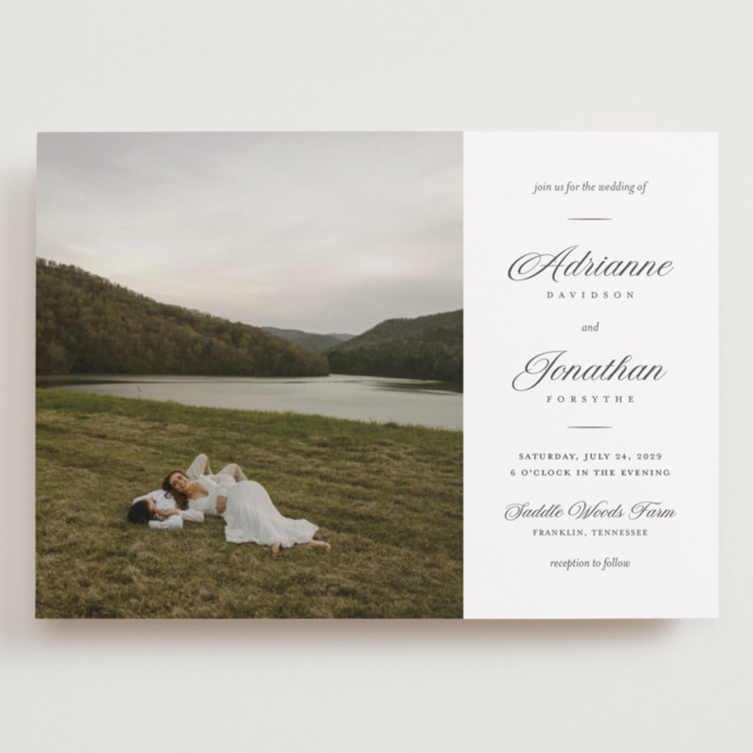 "Together Always" - Wedding Invitations in Chiffon by Eric Clegg - Front