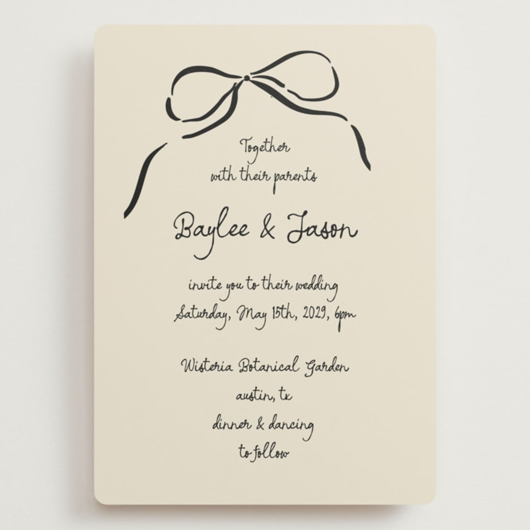 "Inkwoven" - Wedding Invitations in Tuxedo by Jelena Vuletic - Front