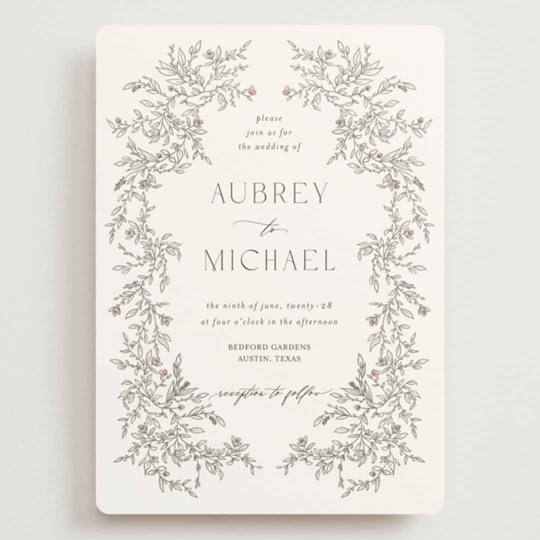 "Cottonwood" - Wedding Invitations in Ravello by Anne Ciotola - Front