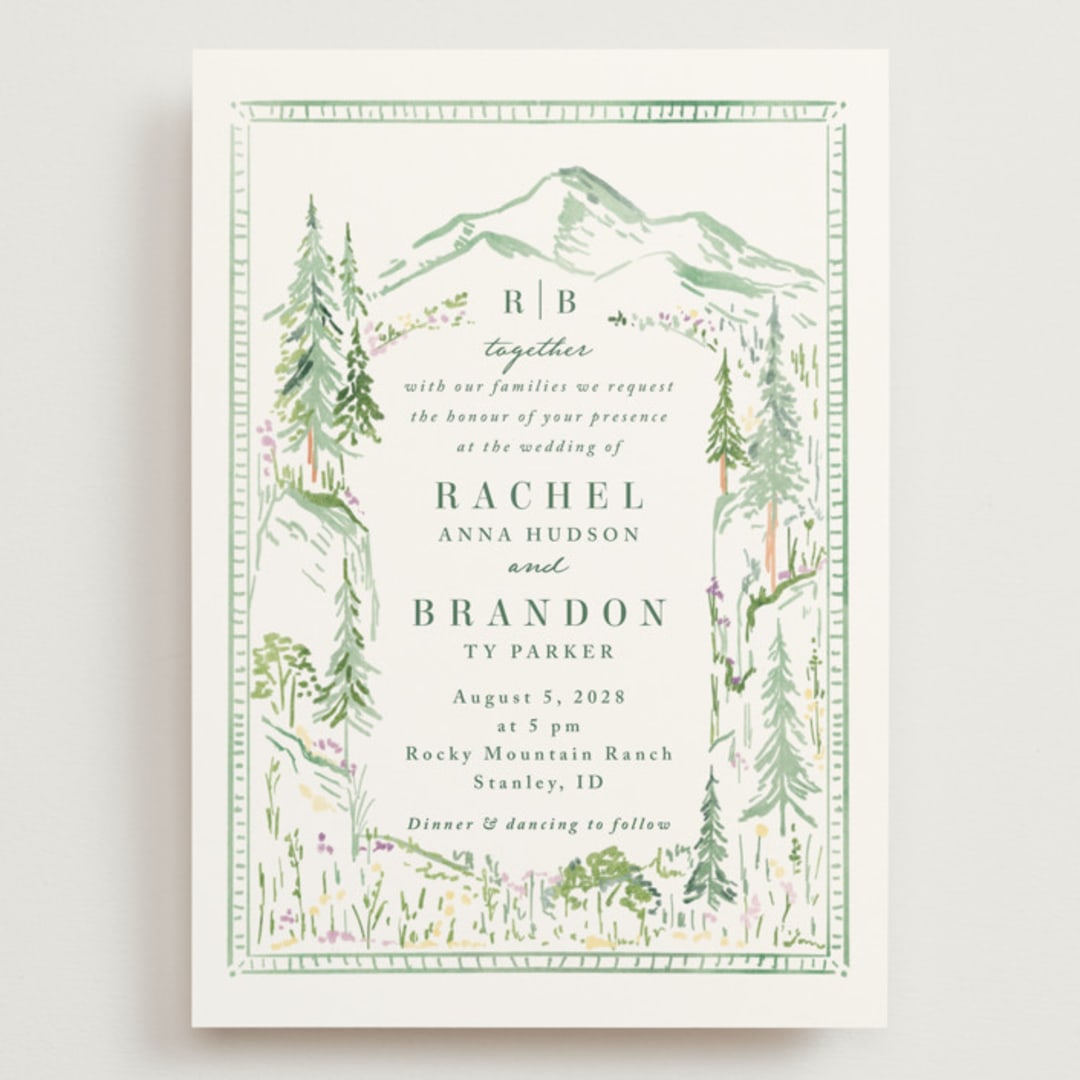 "Plain Air" - Wedding Invitations in Meadow by Petra Kern - Front