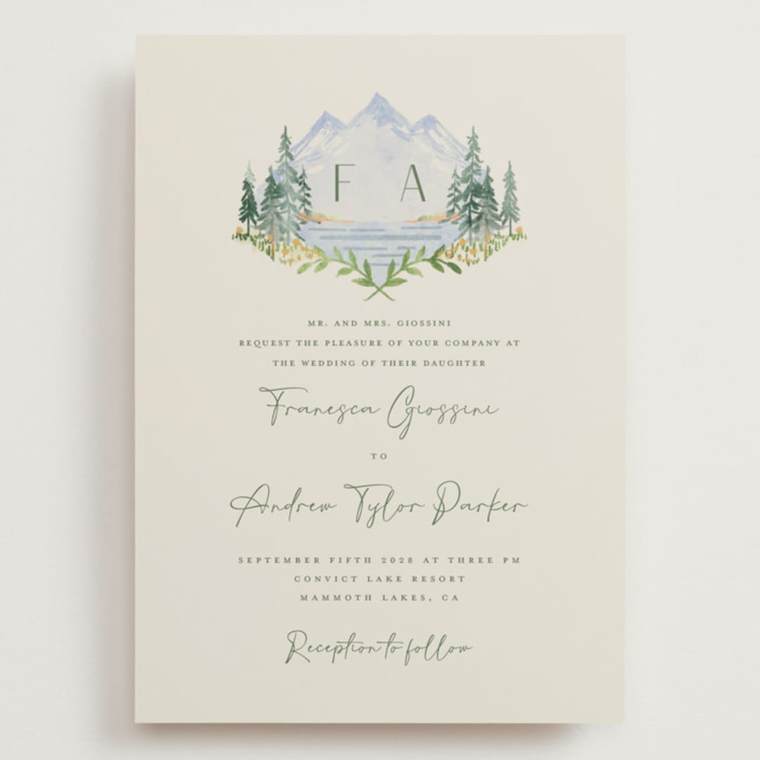 "Miniature Mountainscape" - Wedding Invitations in Summer by Petra Kern - Front