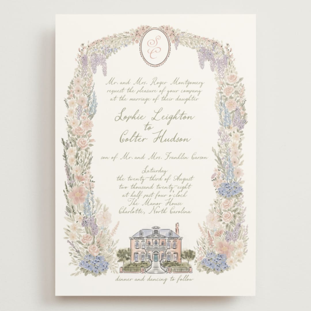 "Charlotte" - Wedding Invitations in Petal by Jenna Holcomb - Front