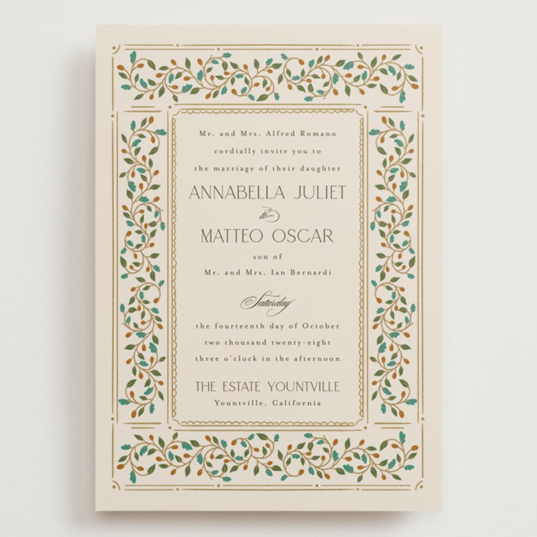 "Juliet" - Wedding Invitations in Autumn by Ashlee Townsend - Front