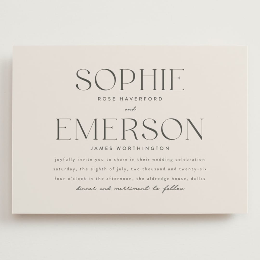 "classic names" - Wedding Invitations in Ivory by Susan Asbill - Front