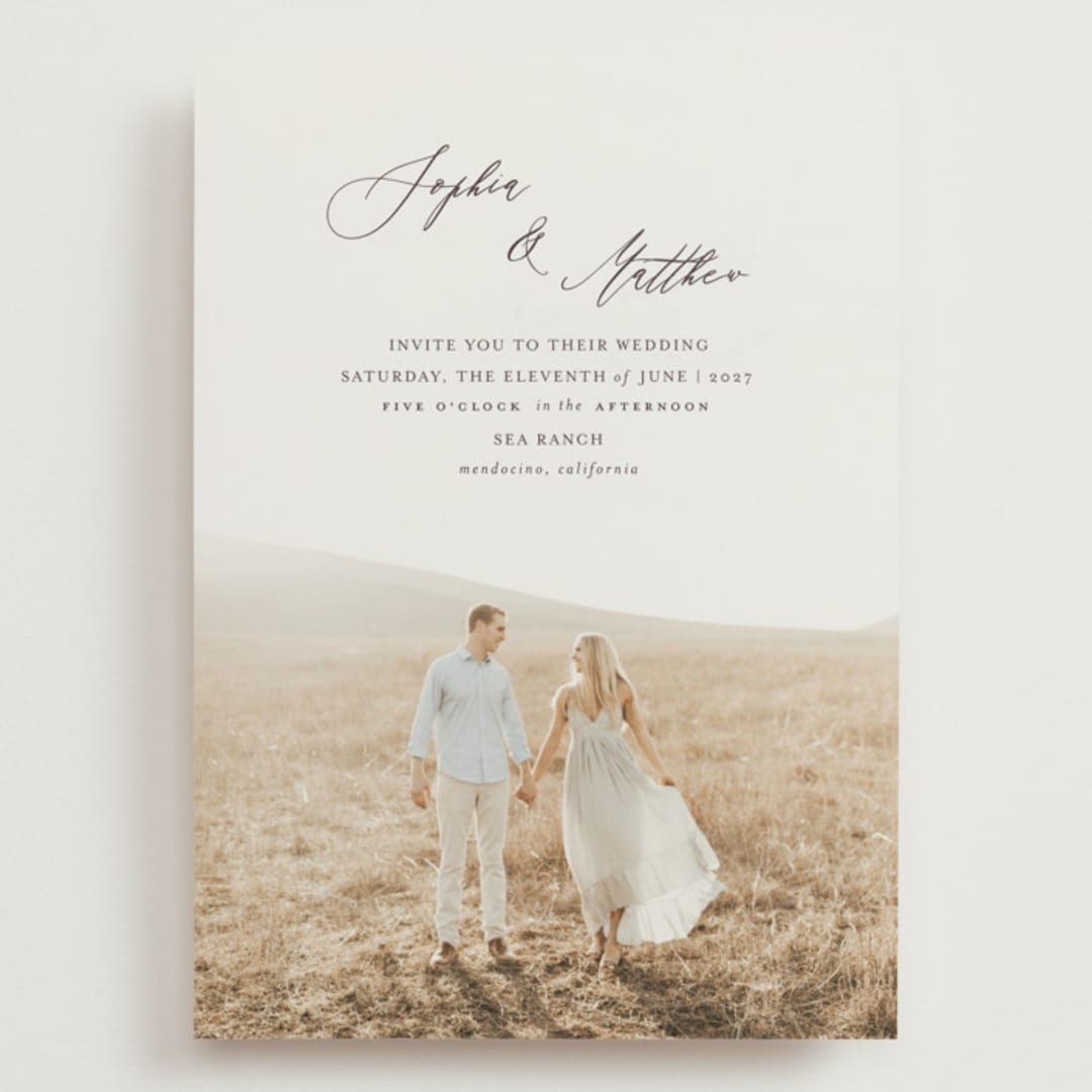 "un mariage photographique" - Wedding Invitations in Mocha by Benita Crandall - Front