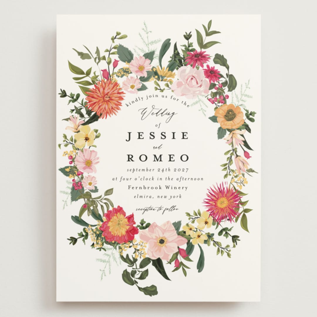 "Forest Flowers" - Wedding Invitations in Tropical by Susan Moyal - Front