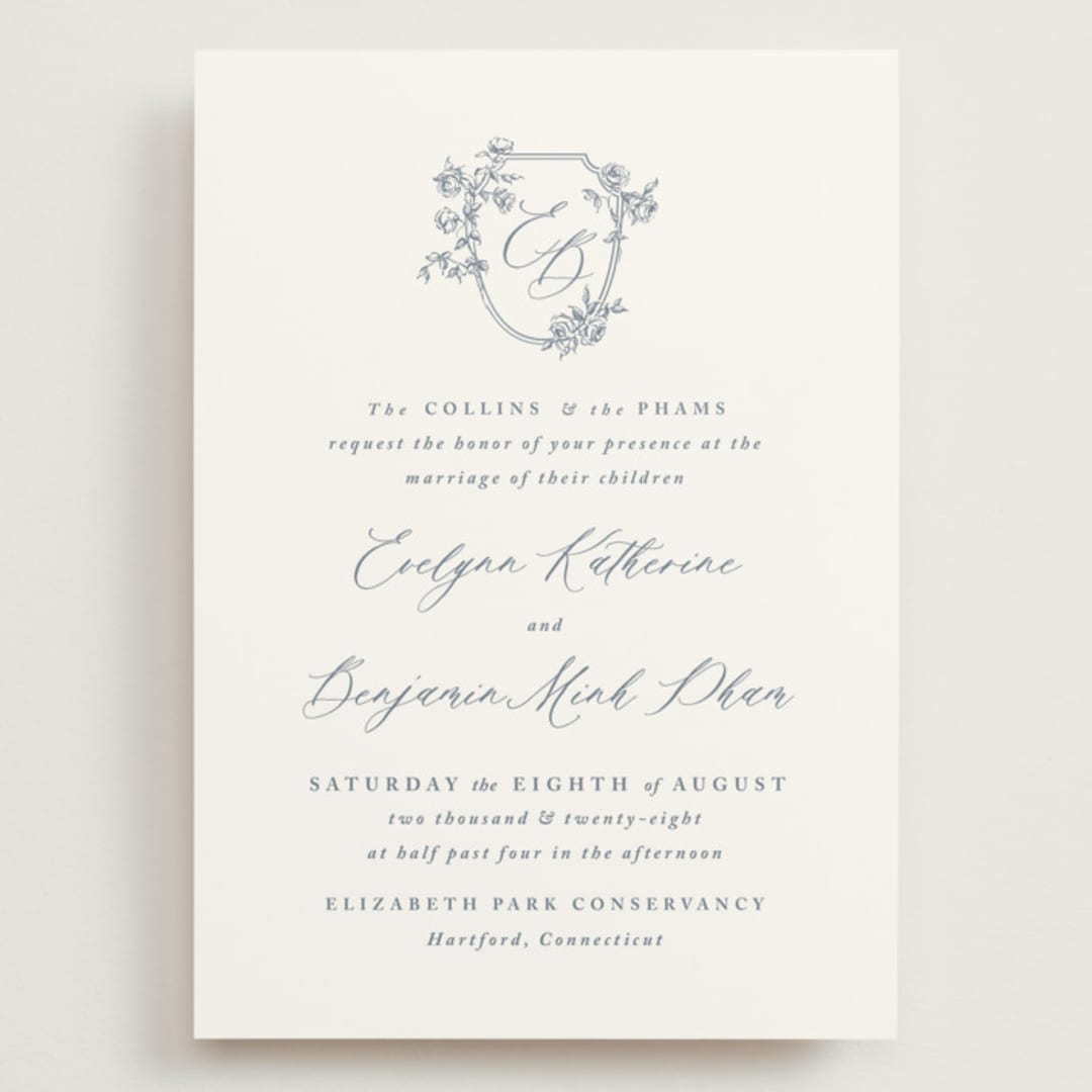 "Close to my Heart" - Wedding Invitations in Twilight Whisper by Design Lotus - Front