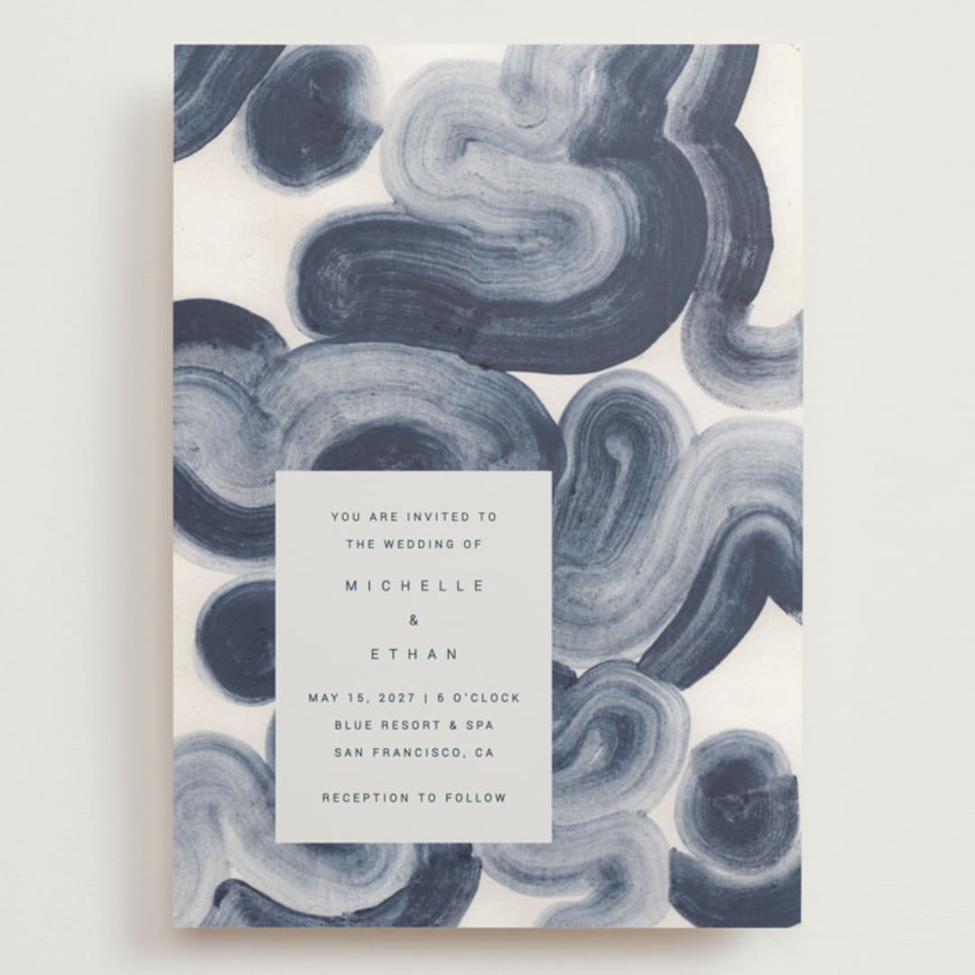 "meanders" - Wedding Invitations in Ocean by Sumak Studio - Front