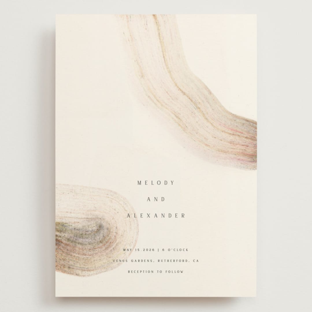 "gentleness" - Wedding Invitations in Sand by Sumak Studio - Front