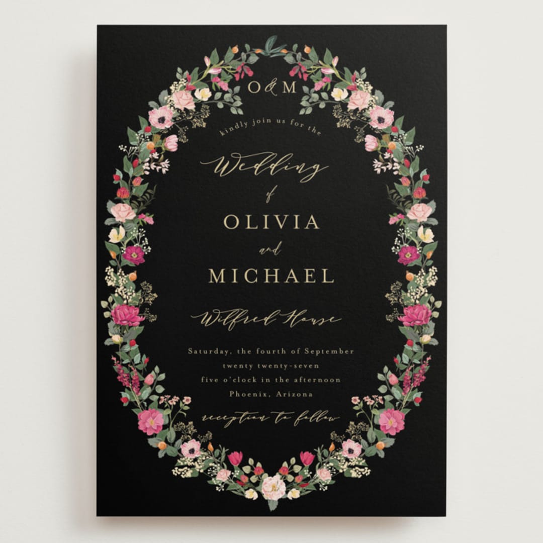 "Meadow Love" - Wedding Invitations in Azalea by Susan Moyal - Front