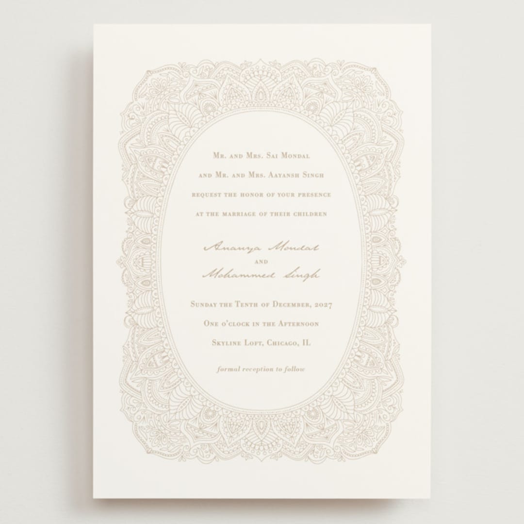 "Extravagant" - Wedding Invitations in Natural by Jessie Steury - Front