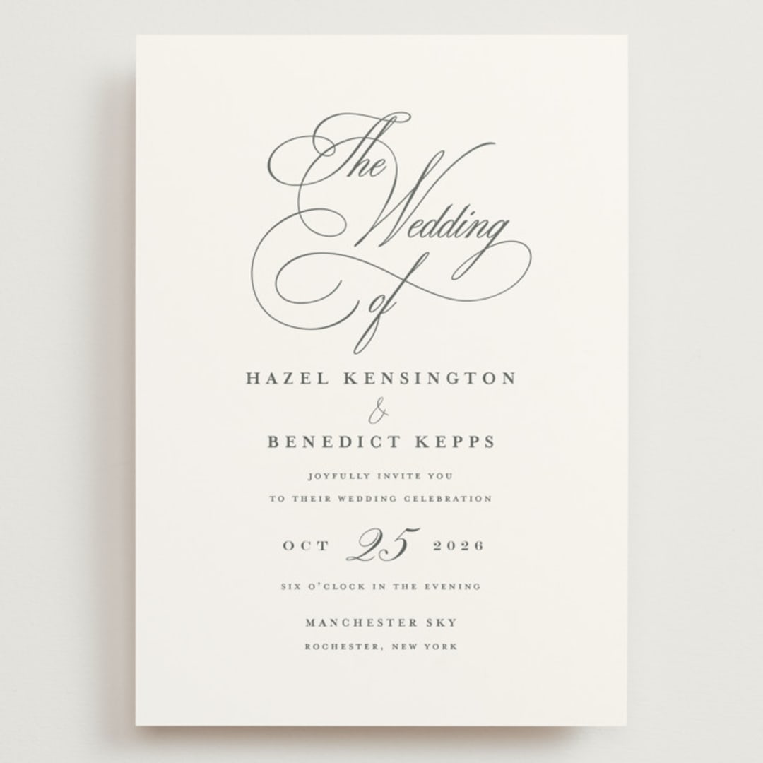 "scamorza" - Wedding Invitations in Pearl by chocomocacino - Front