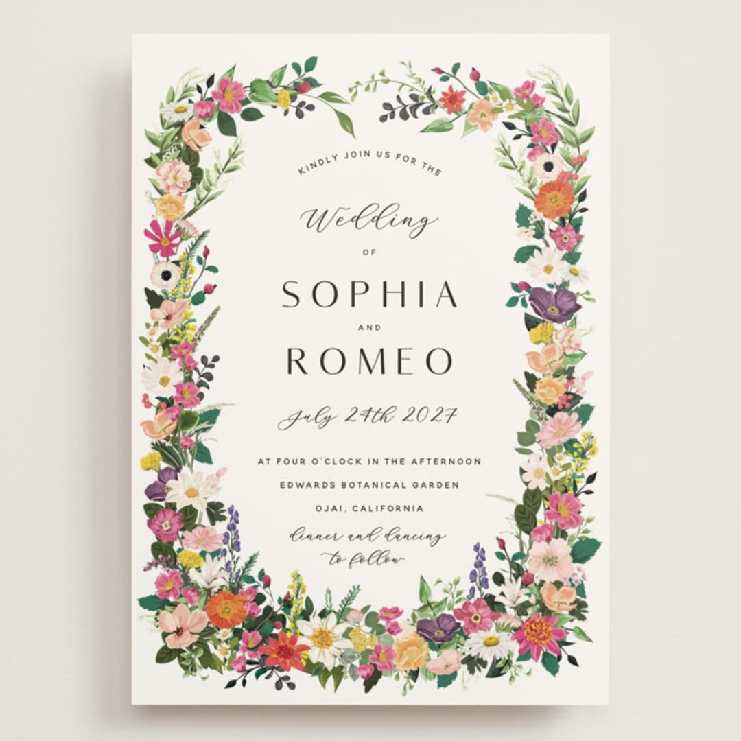 "Secret Garden" - Wedding Invitations in Daisy by Susan Moyal - Front