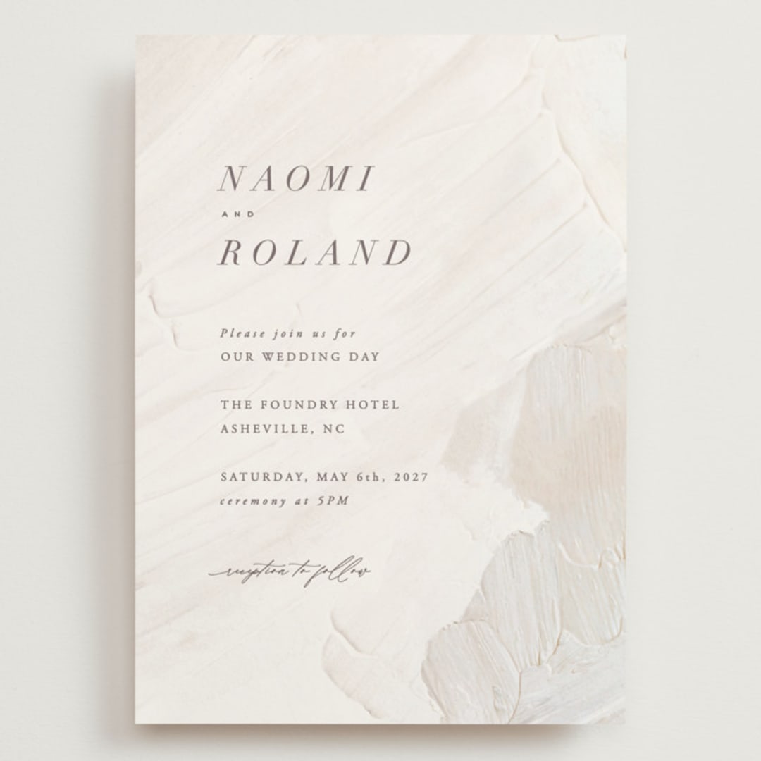 "Neutrality" - Wedding Invitations in Cream by Hooray Creative - Front