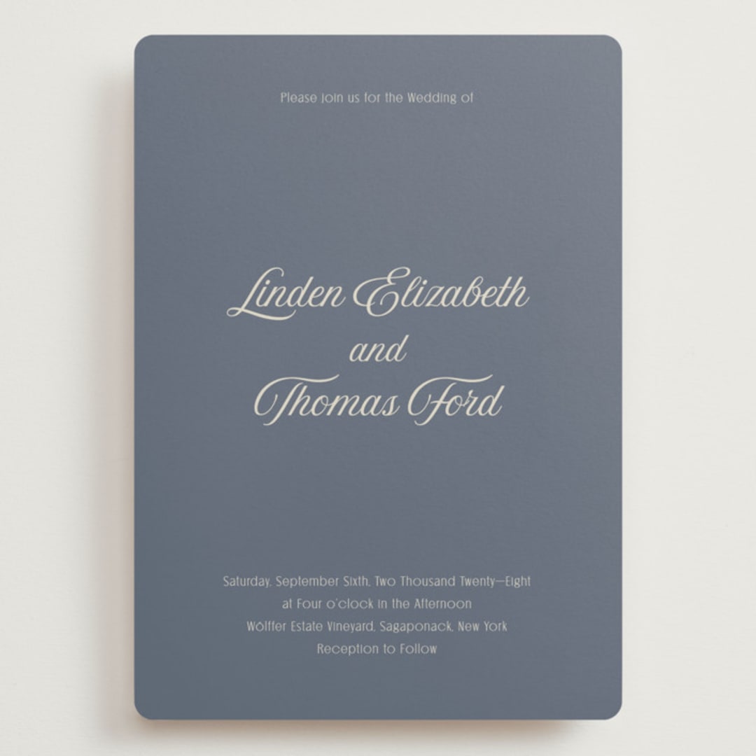 "Ritzy" - Wedding Invitations in French Blue by Nicoletta Savod - Front