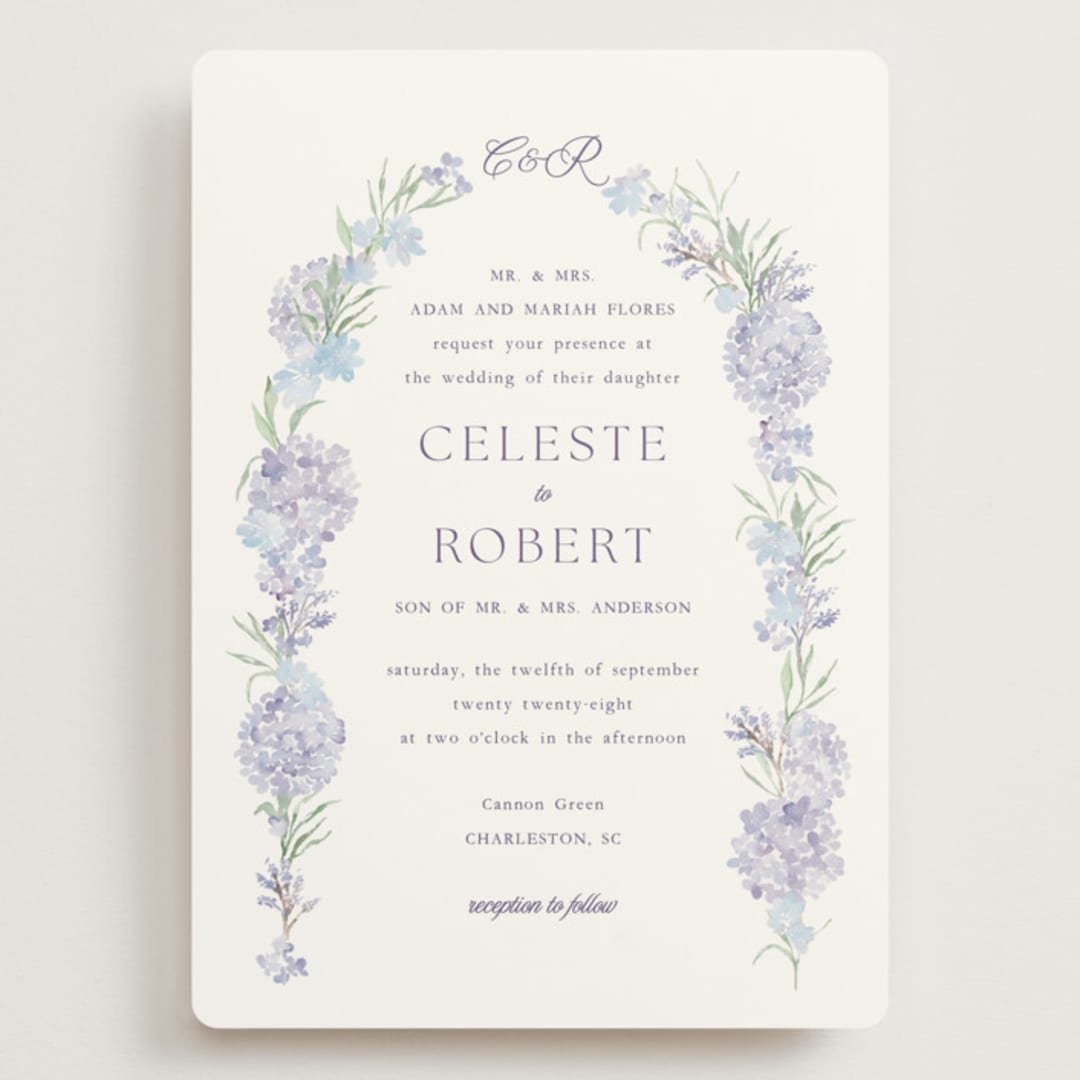 "Hydrangea" - Wedding Invitations in Toscana by Claudia Orengo - Front