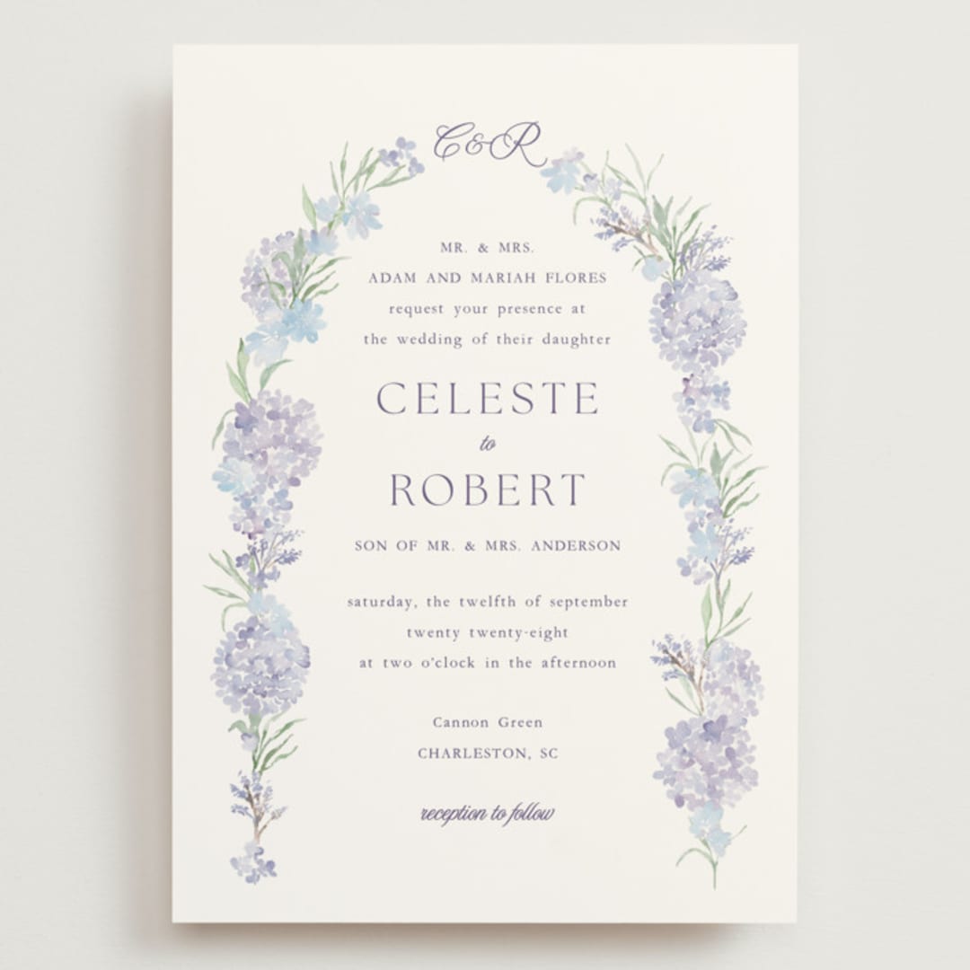"Hydrangea" - Wedding Invitations in Toscana by Claudia Orengo - Front
