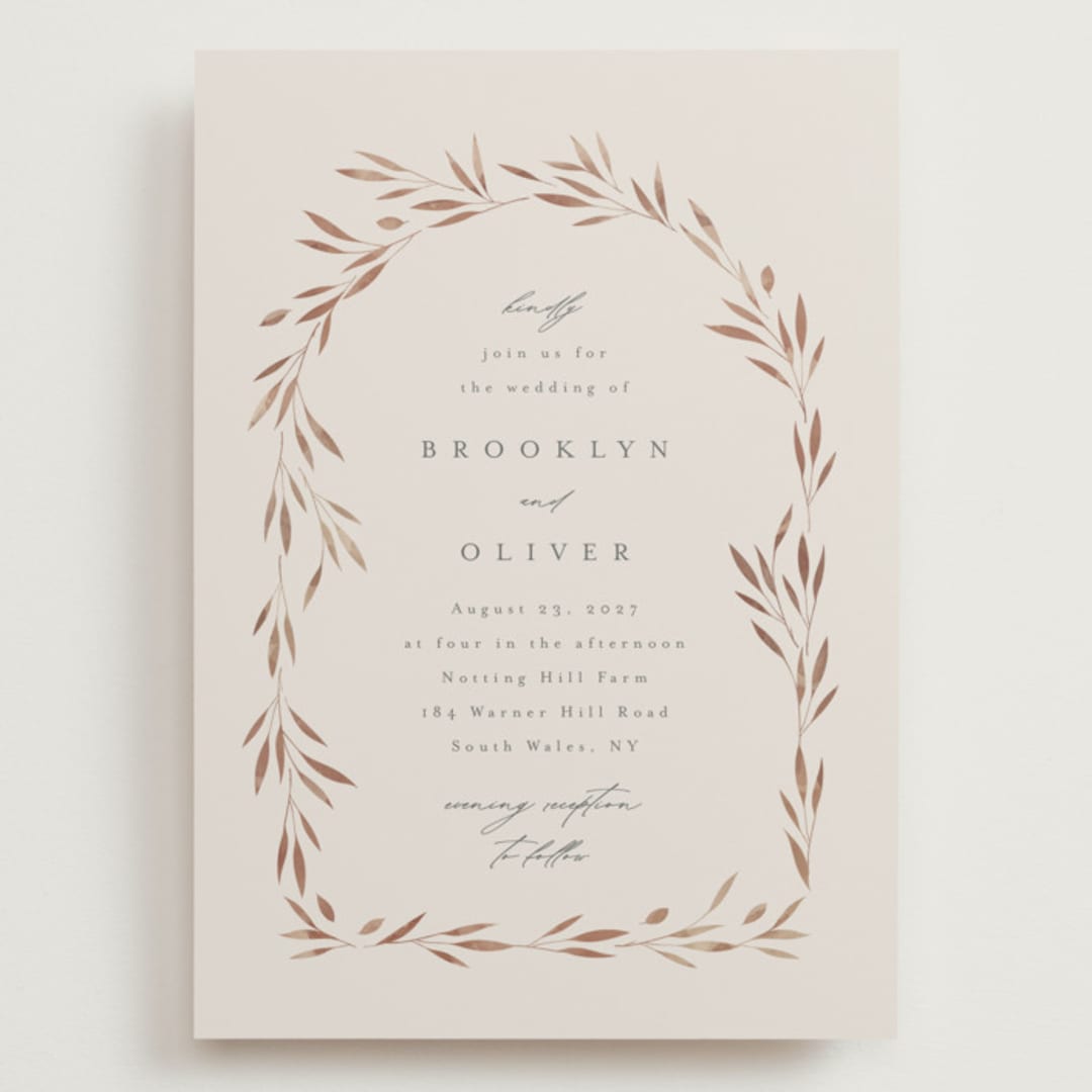 "Lennox" - Wedding Invitations in Harvest by Kristie Kern - Front
