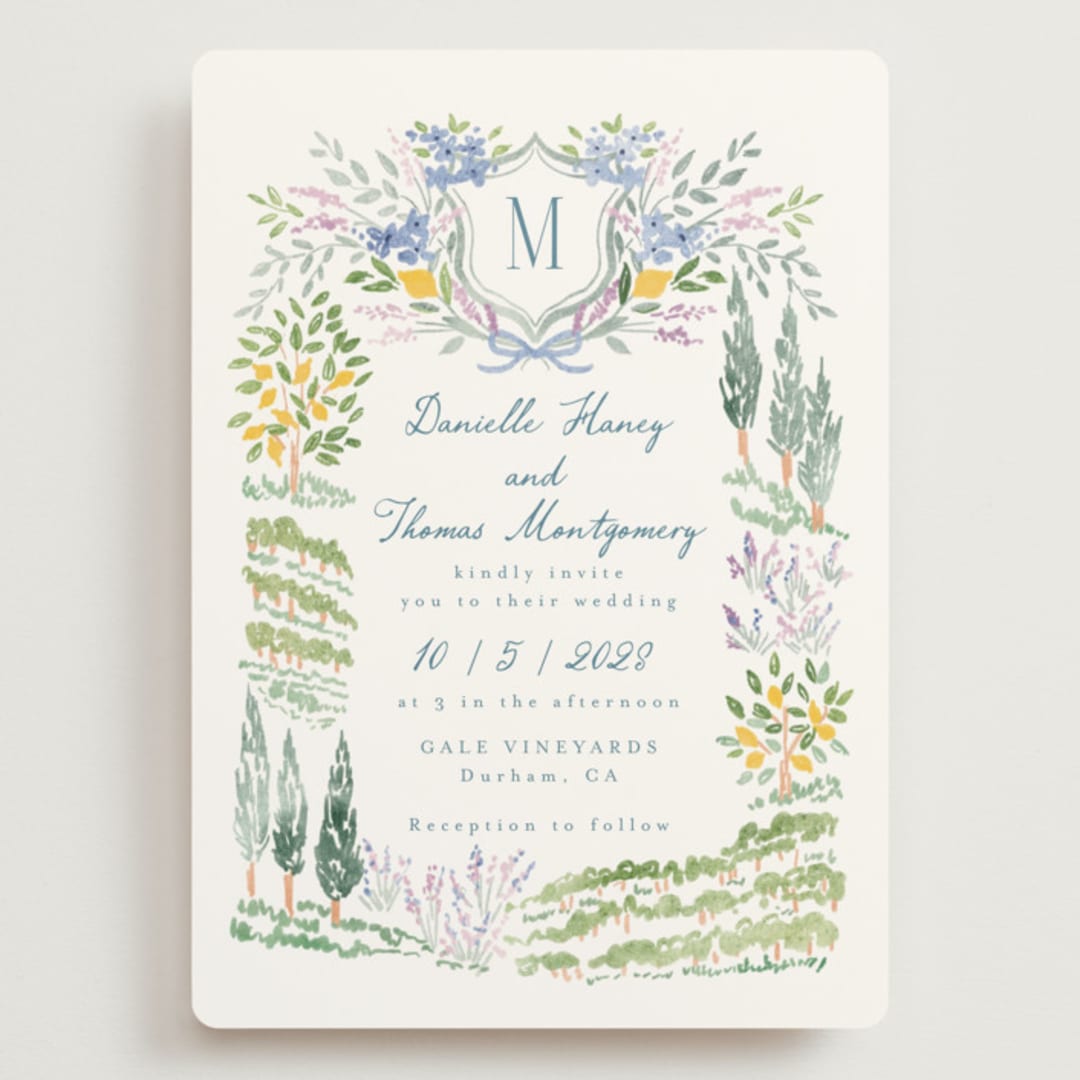 "Vineyard Love" - Wedding Invitations in Summer by Petra Kern - Front