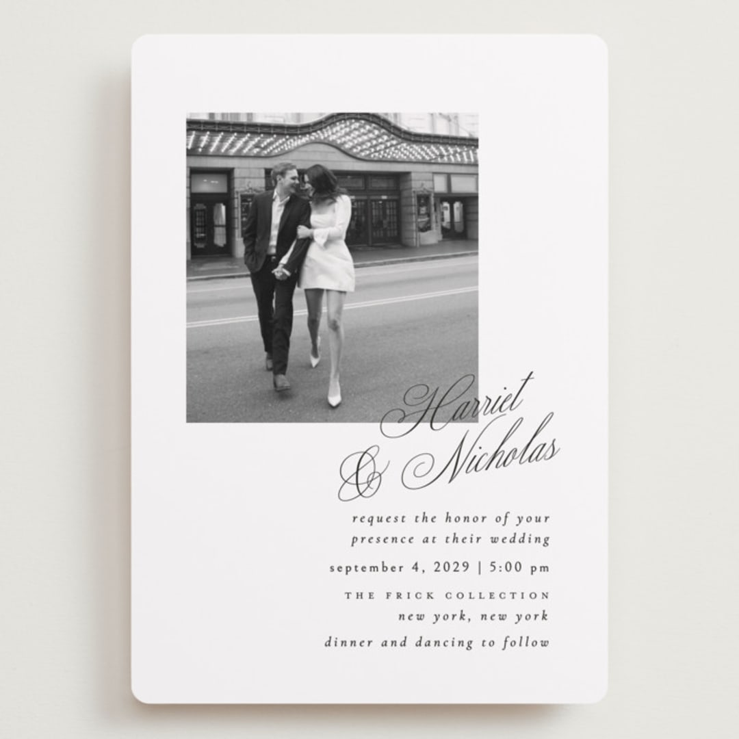 "Written with love" - Wedding Invitations in Noir Slate by Ana de Sousa - Front