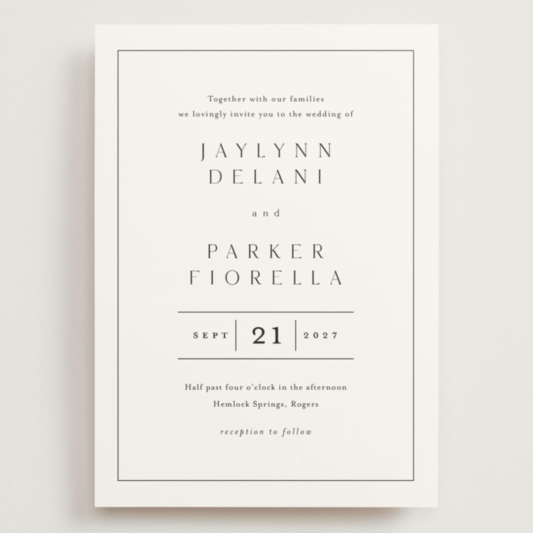 "Warm affection" - Wedding Invitations in Cotton by Stacey Meacham - Front